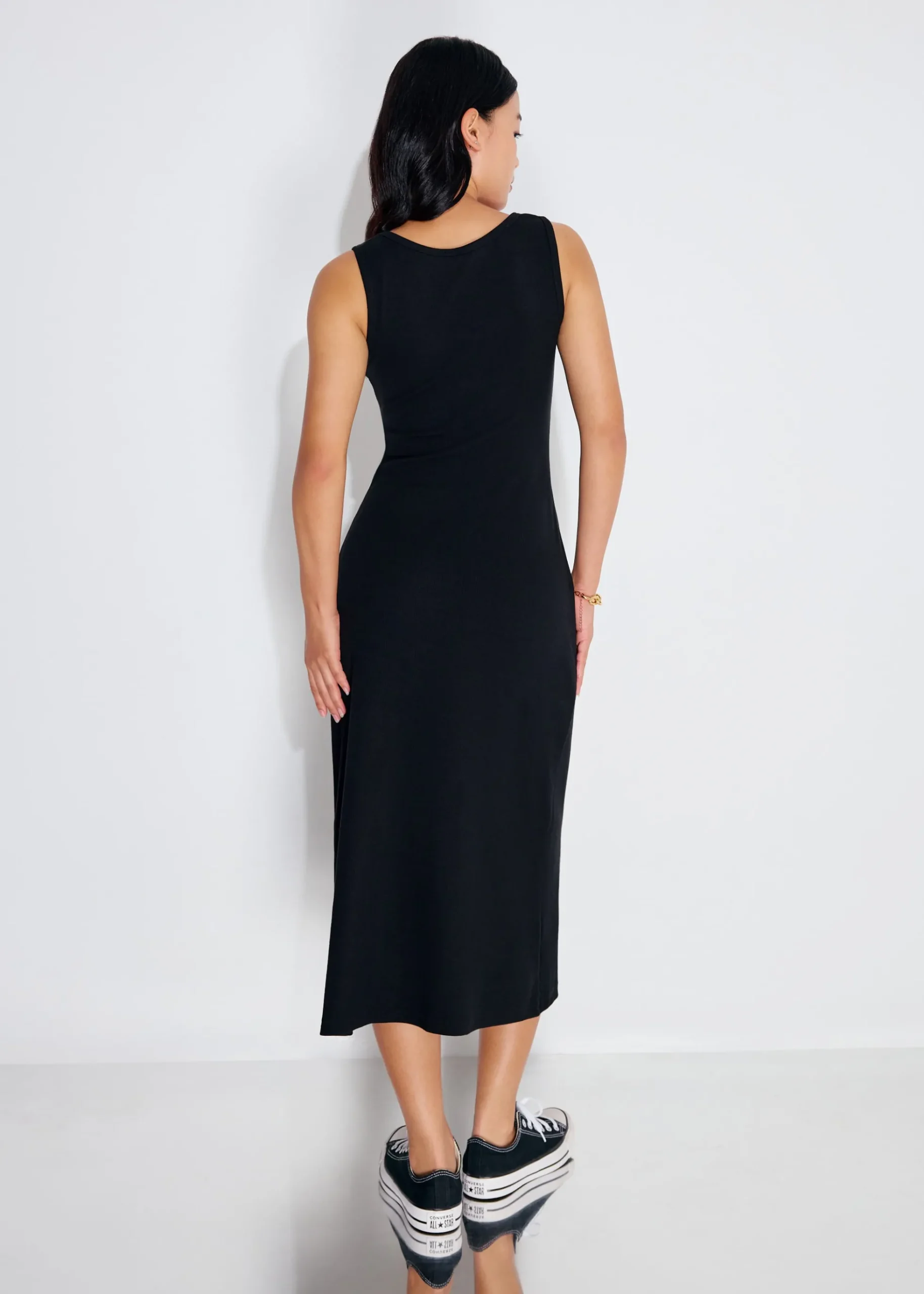 BraFree by LB Jersey Round Neck Column Midaxi Dress