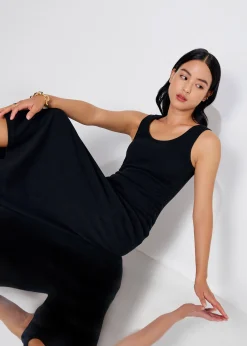 BraFree by LB Jersey Round Neck Column Midaxi Dress