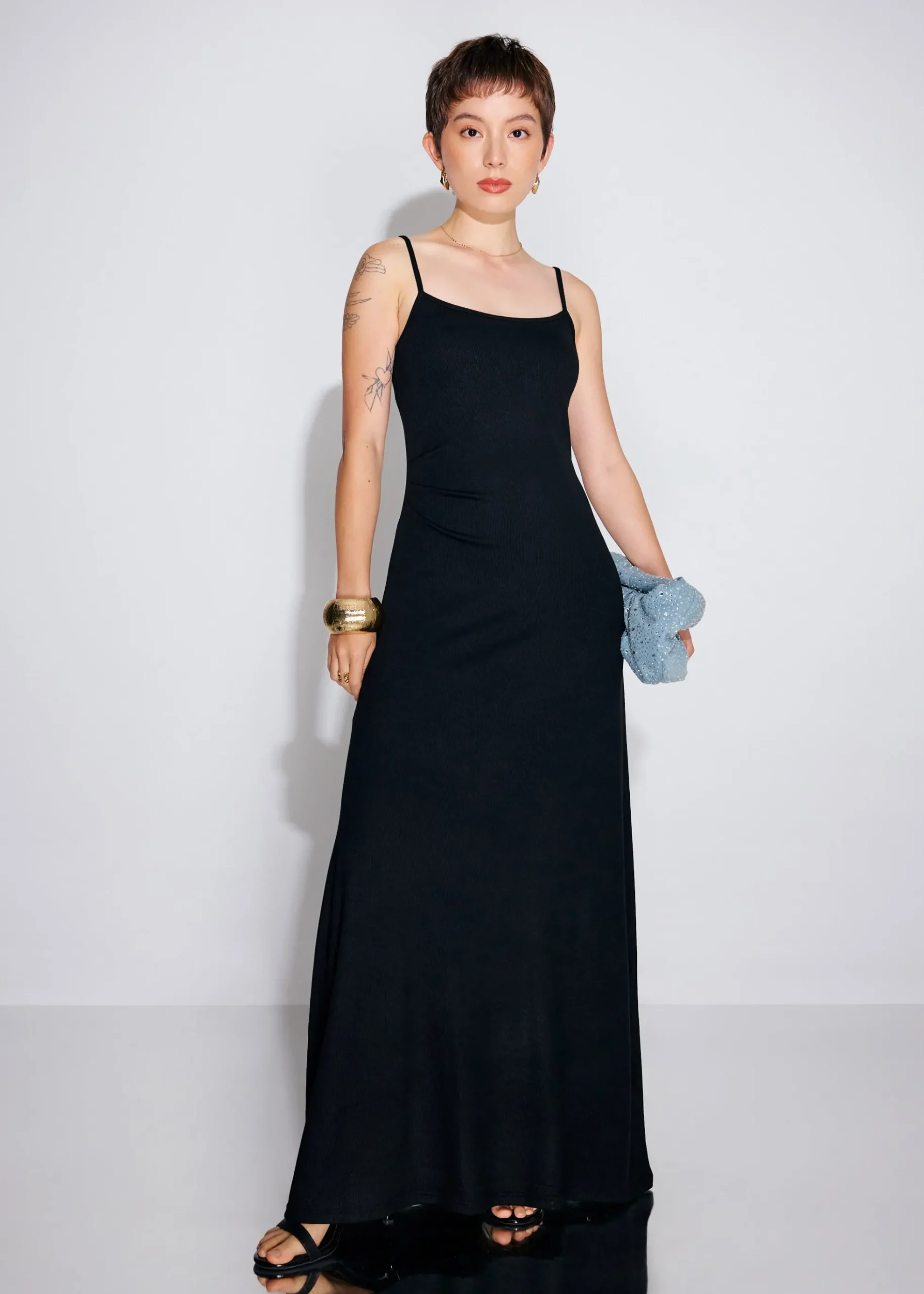 BraFree by LB Jersey Scoop Neck Shaper Maxi Dress