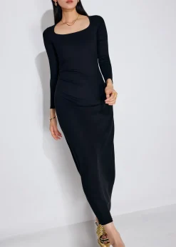 BraFree by LB Jersey Square Neck Shaper Midaxi Dress