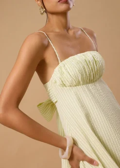 BraFree by LB Pinstripe Seersucker Multi-way Fit & Flare Maxi Dress
