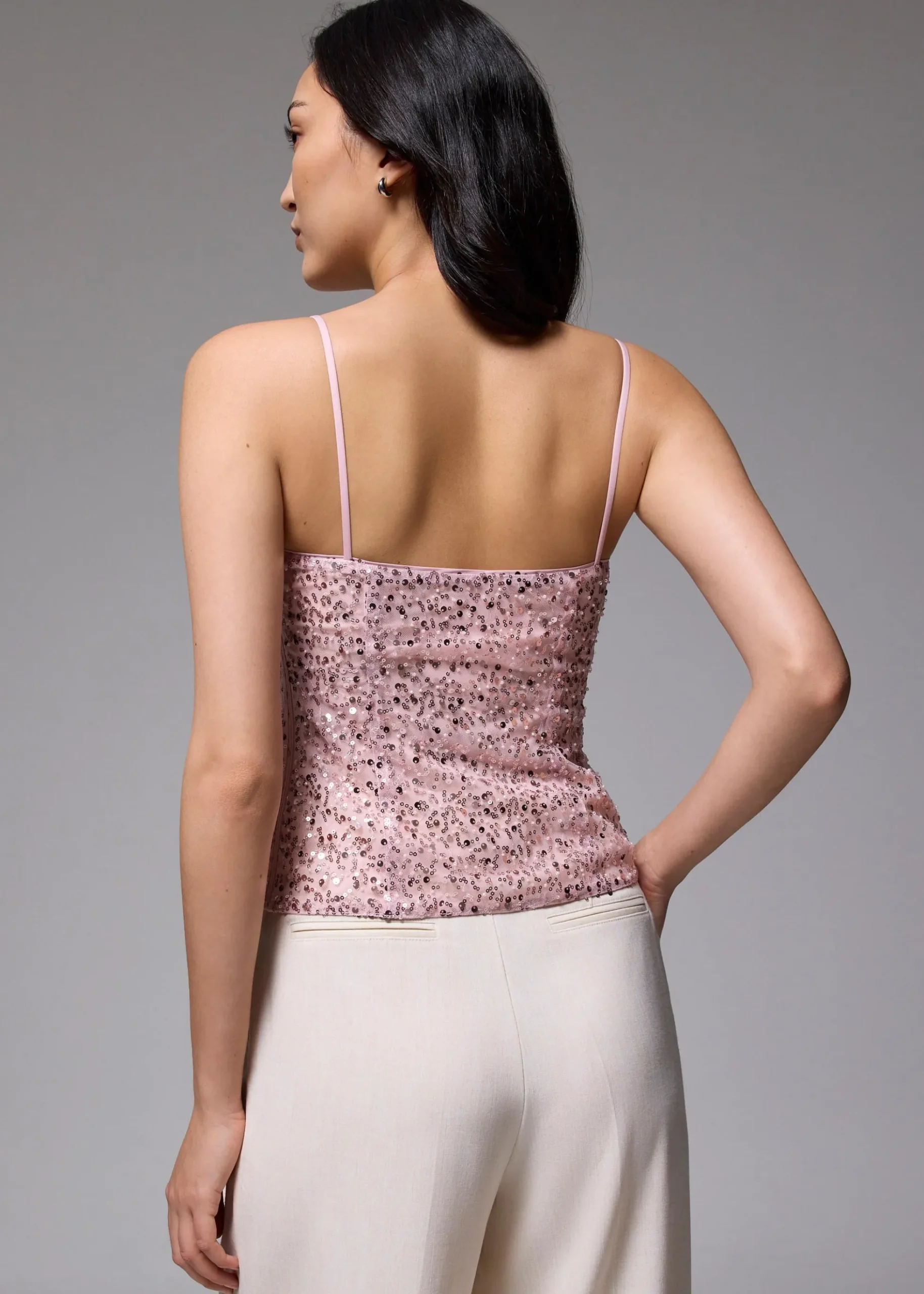 BraFree by LB Sequin V-neck Bustier Top