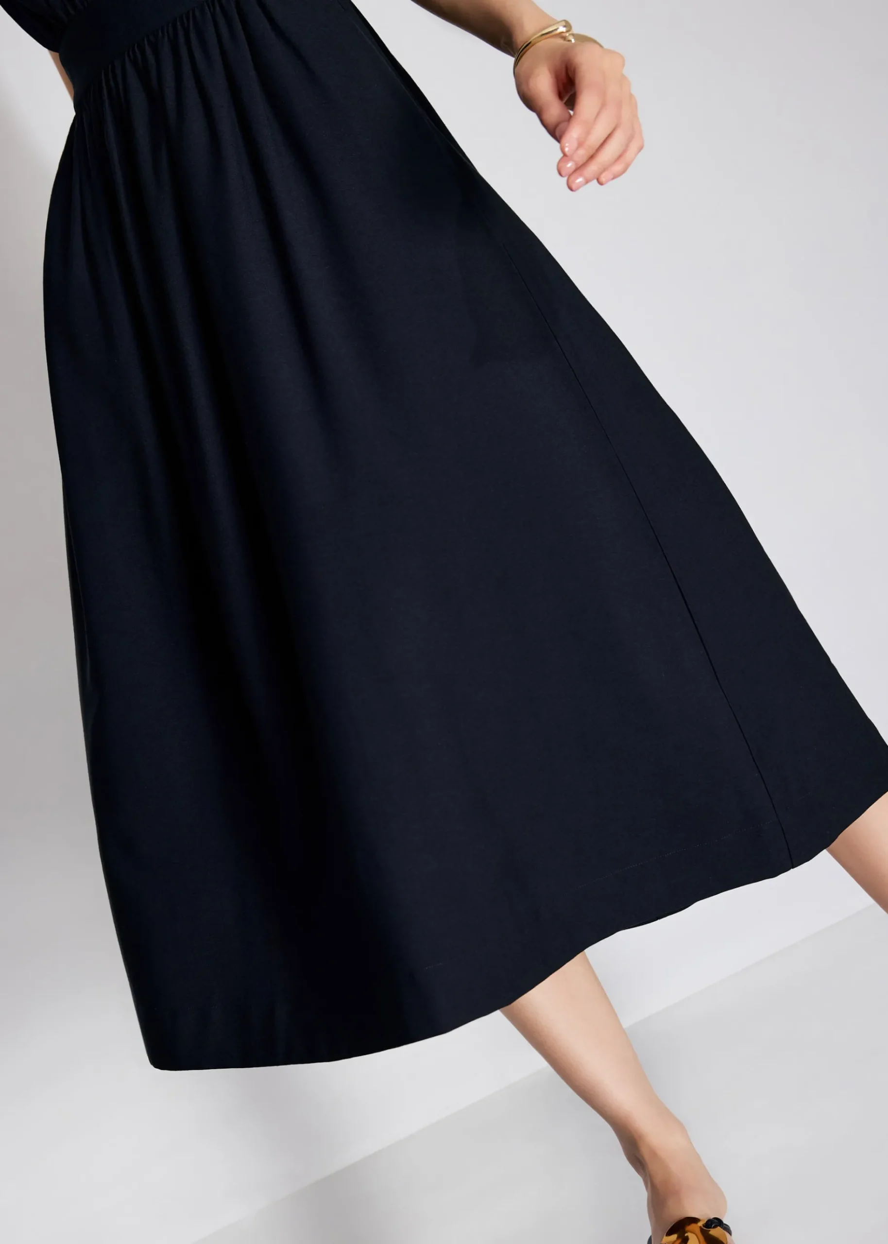 BraFree by LB Textured Cut Out Elastic Fit & Flare Midaxi Dress
