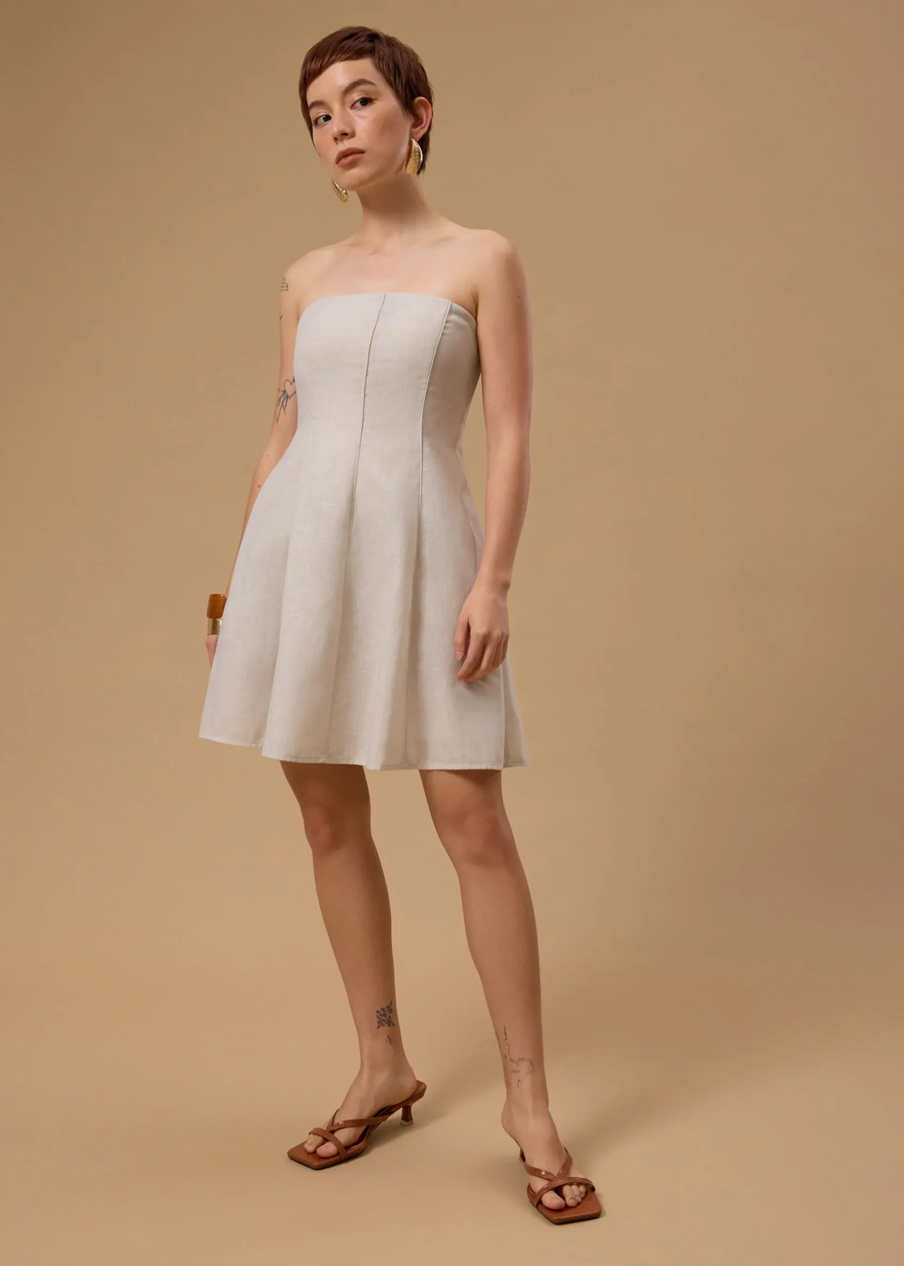 BraFree by LB Tube Fit & Flare Mini Dress in Garden City Blooms