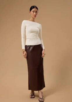BraFree by LB Xinyi Jersey Boat Neck Fitted Tee