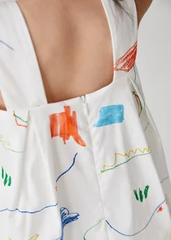 Brennie Shift Dress in Sunny Scribbles