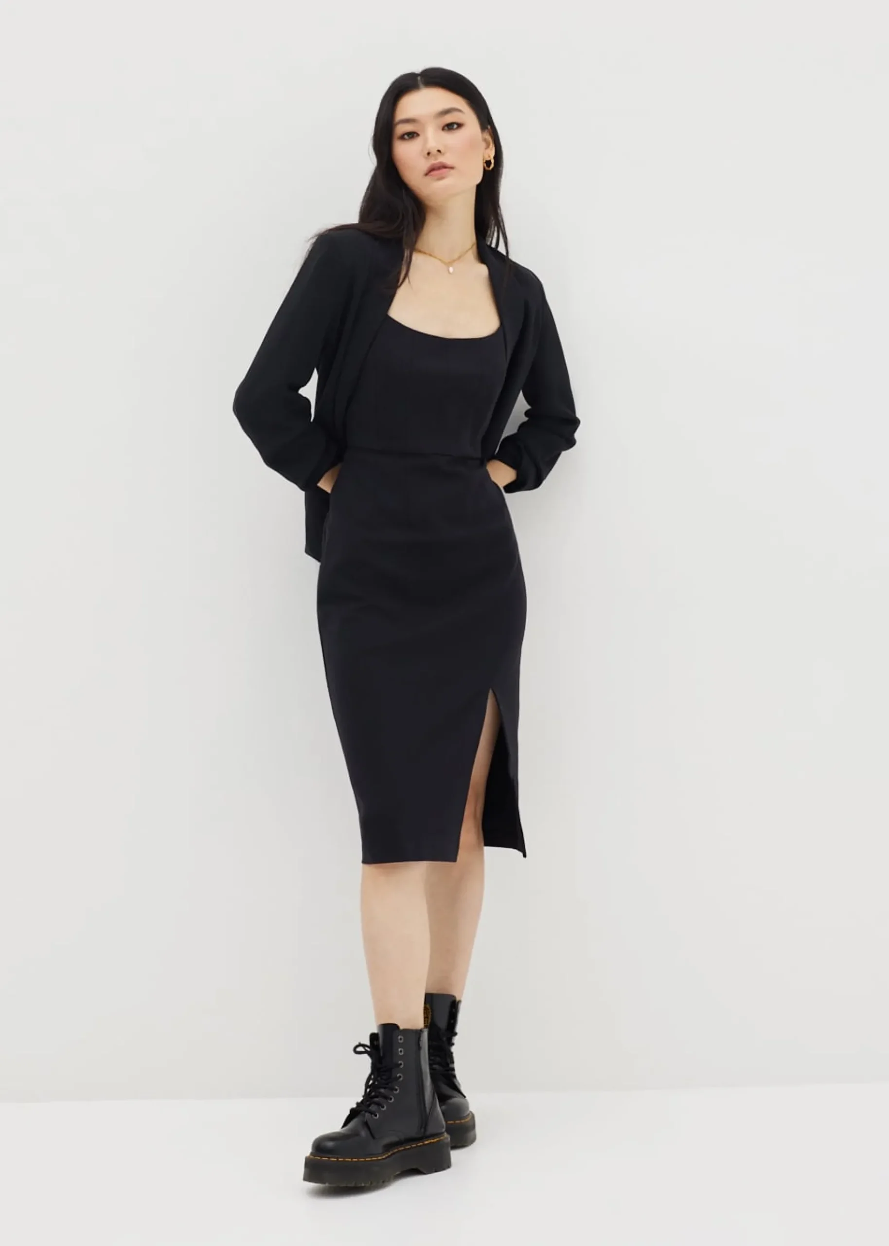 Brienna Bodycon Slit Dress