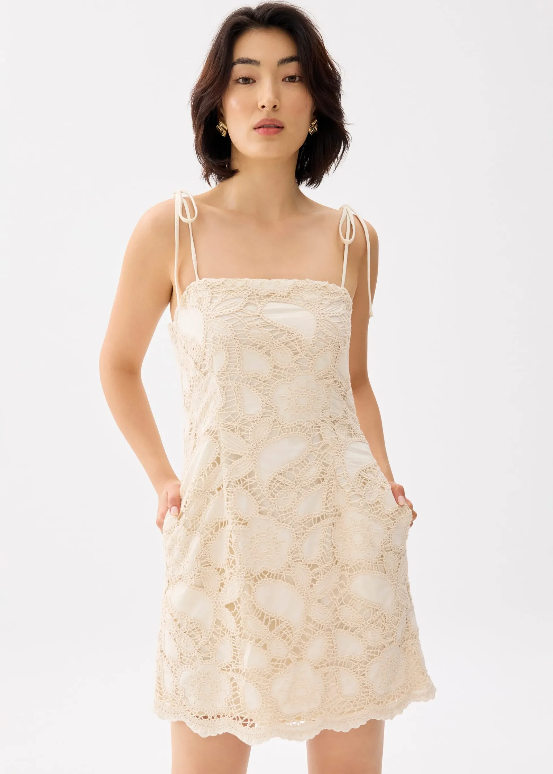 Broderie A-line Mini Dress