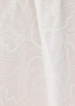 Broderie High Waist A-line Midi Skirt
