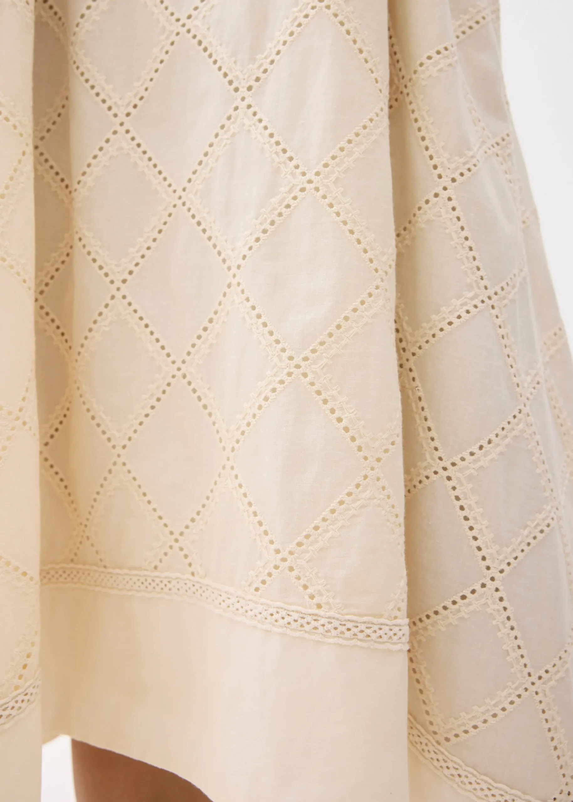 Broderie Trapeze Maxi Dress