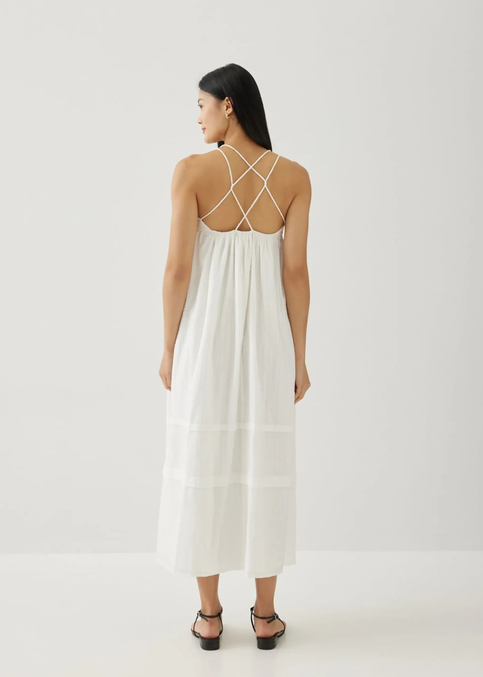 Bryle Textured Cotton Midaxi Dress