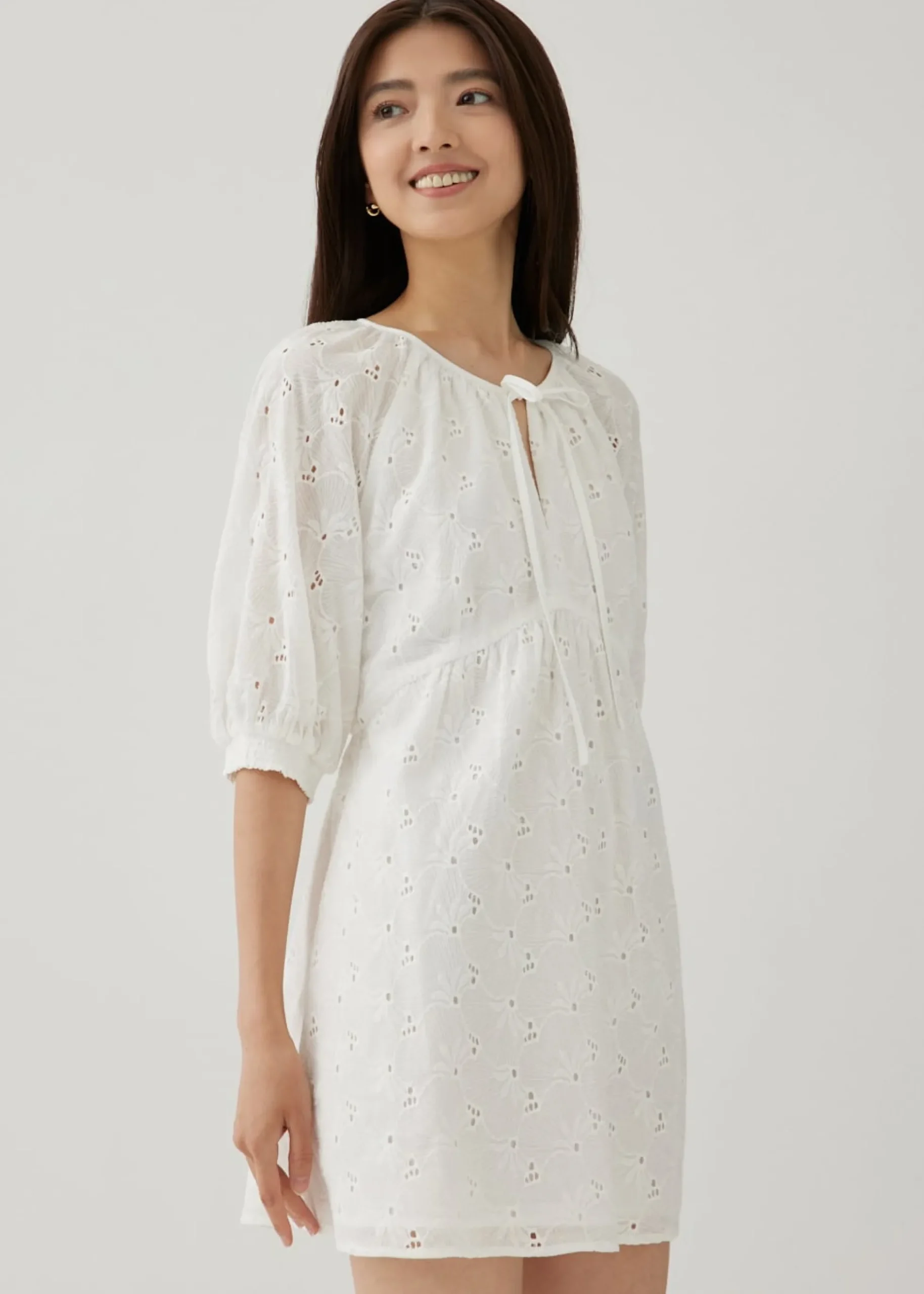 Brylee Broderie Babydoll Dress