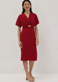 Bryna Twist Front Midi Dress
