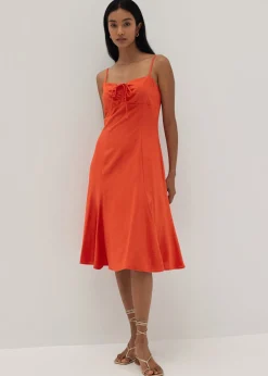 Brynn Fit & Flare Linen Dress