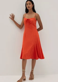 Brynn Fit & Flare Linen Dress