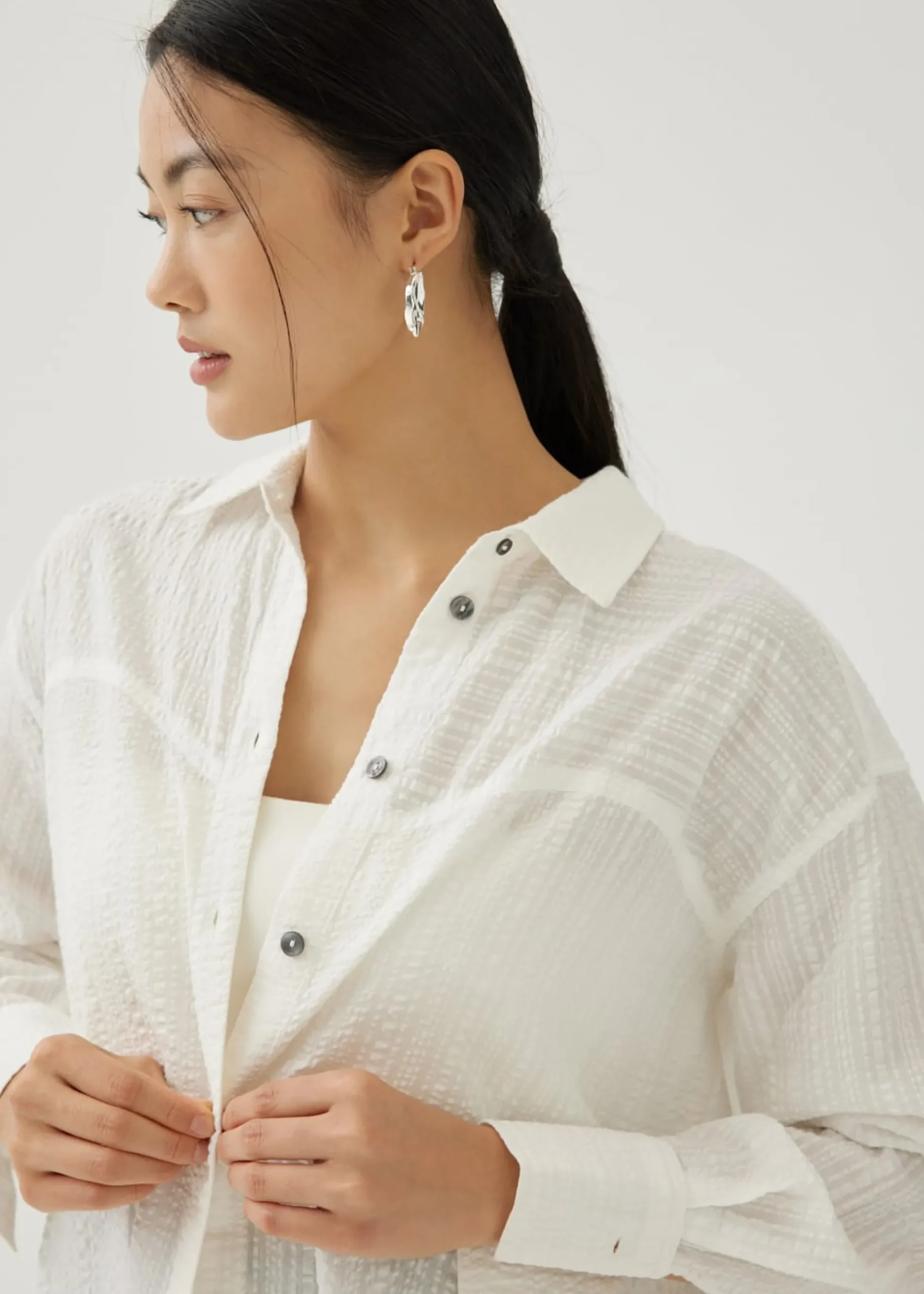 Bryony Textured Cotton Shirt