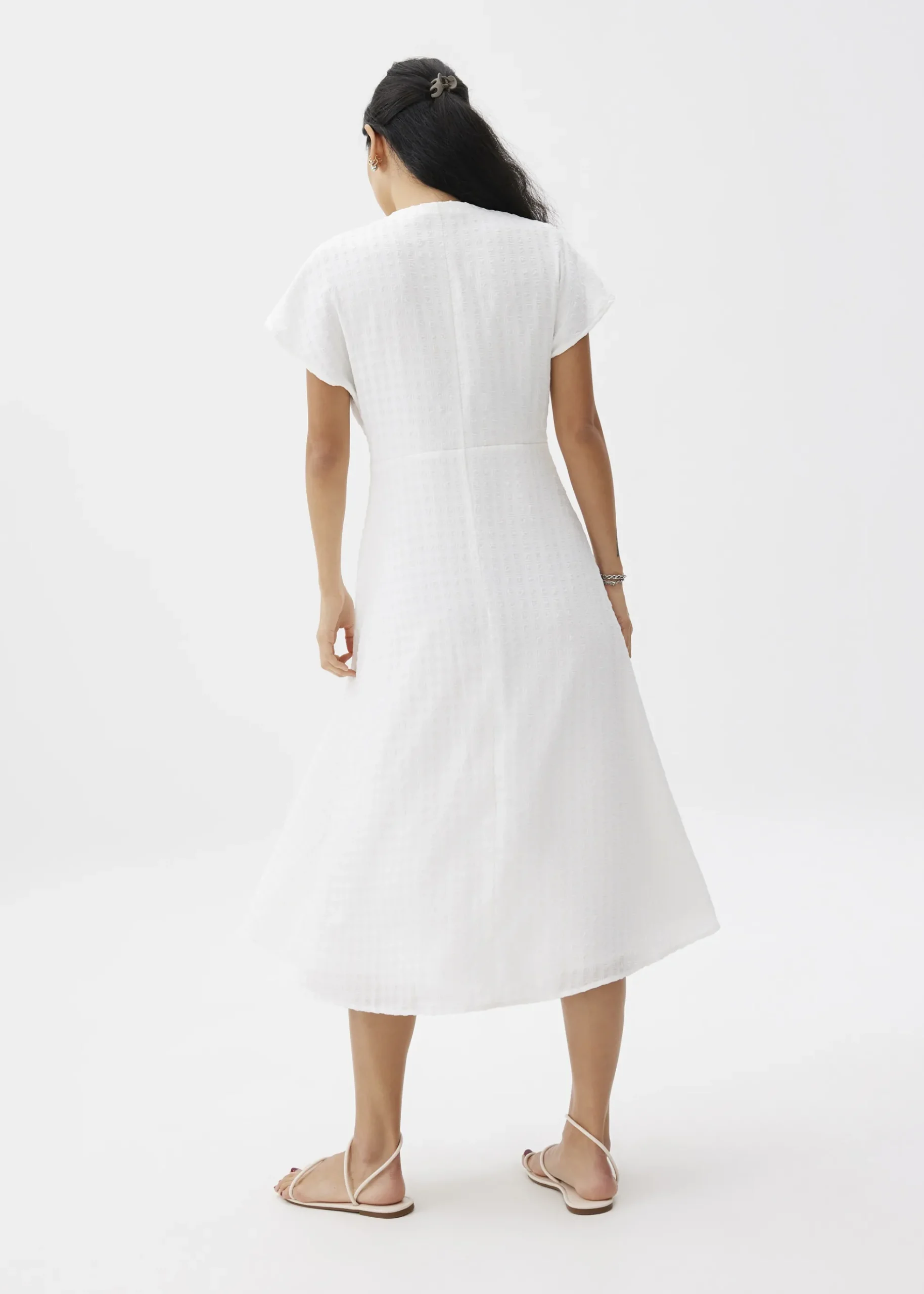 Button Down Fit & Flare Midaxi Dress