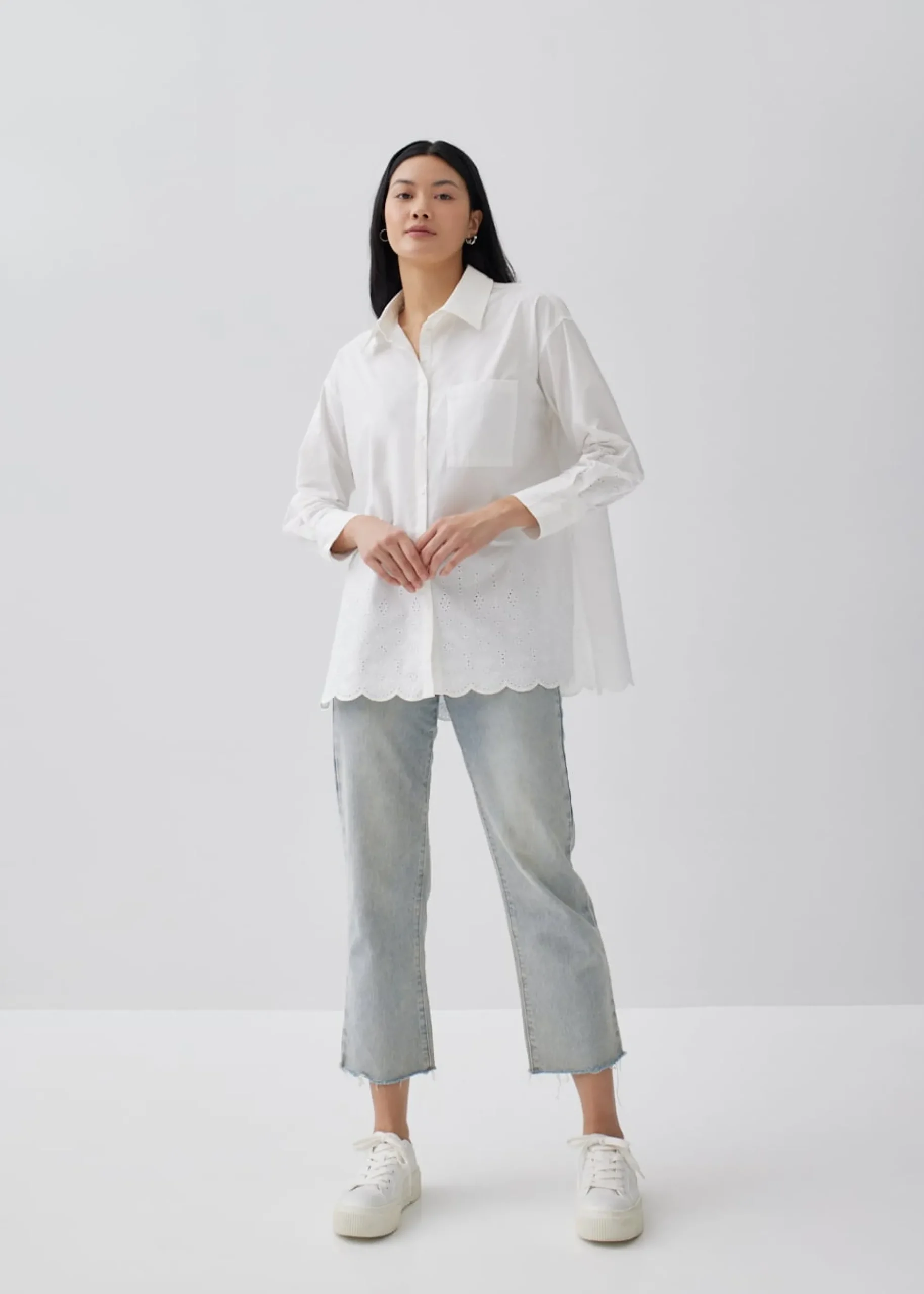 Calypso Broderie Button Down Shirt