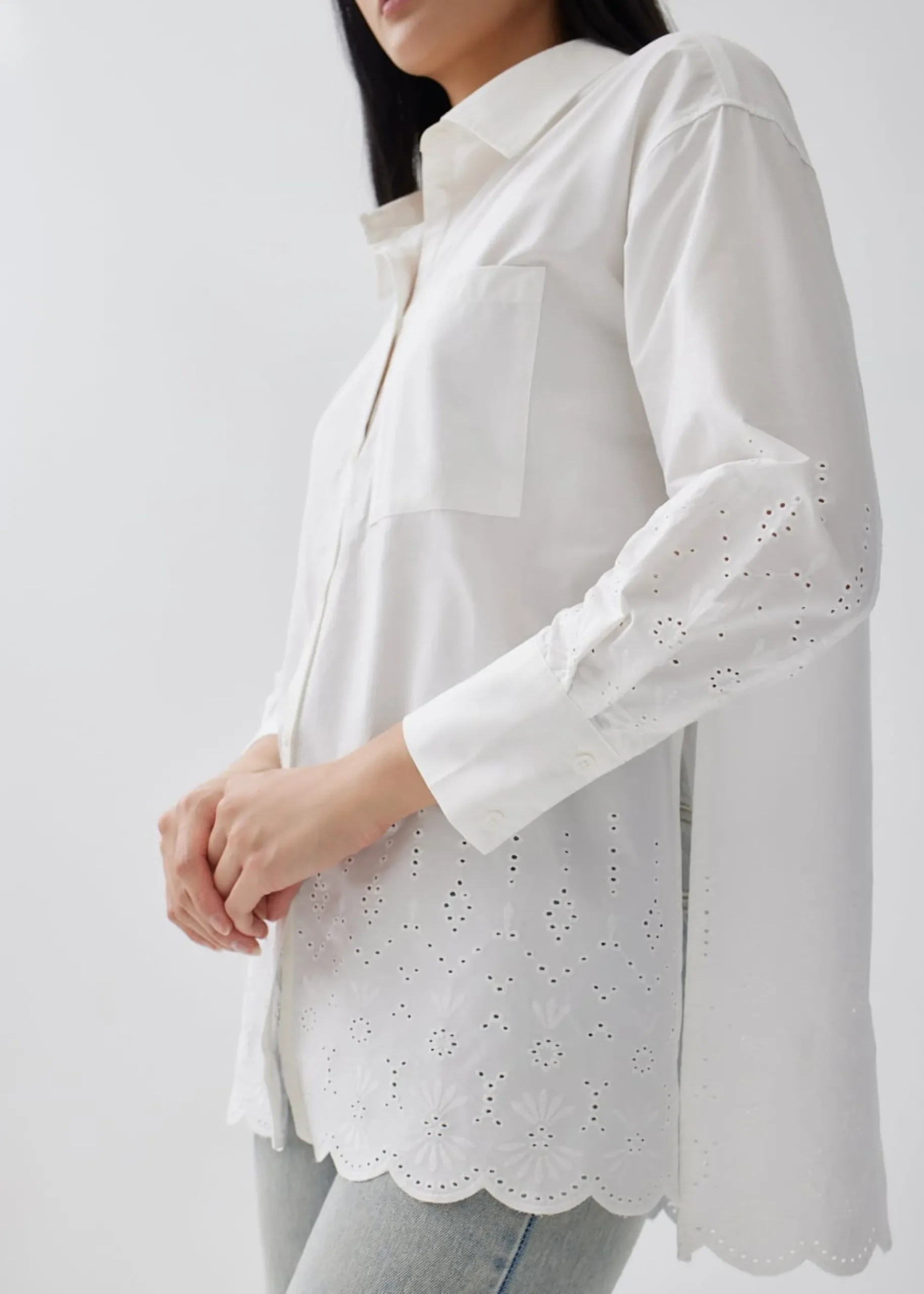 Calypso Broderie Button Down Shirt