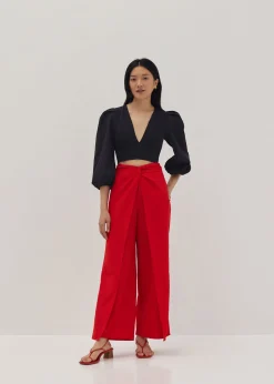 Camala Padded Bustier Puff Sleeve Top