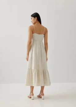 Camilla Striped Broderie Panel Dress