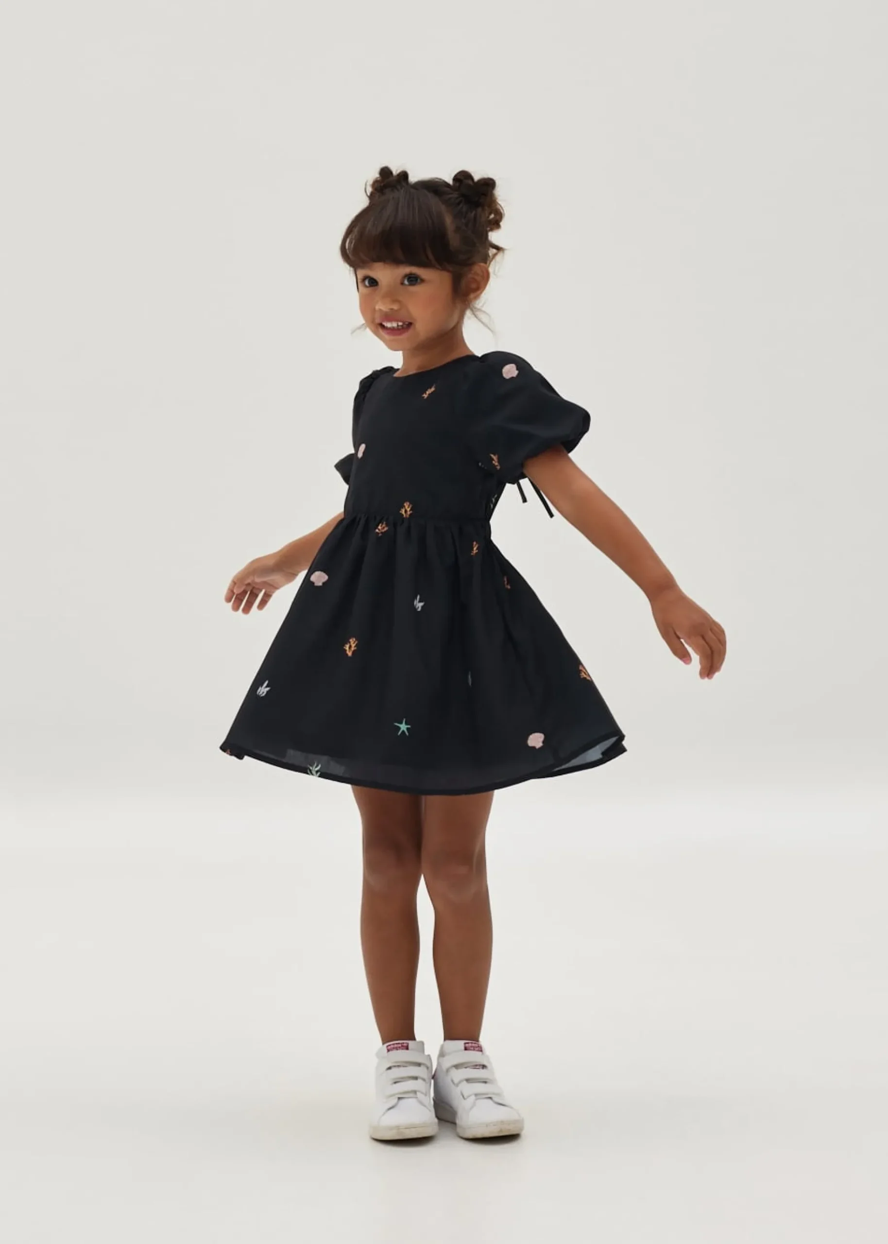 Caraline Back Cut Out Dress in Tidal Daydream
