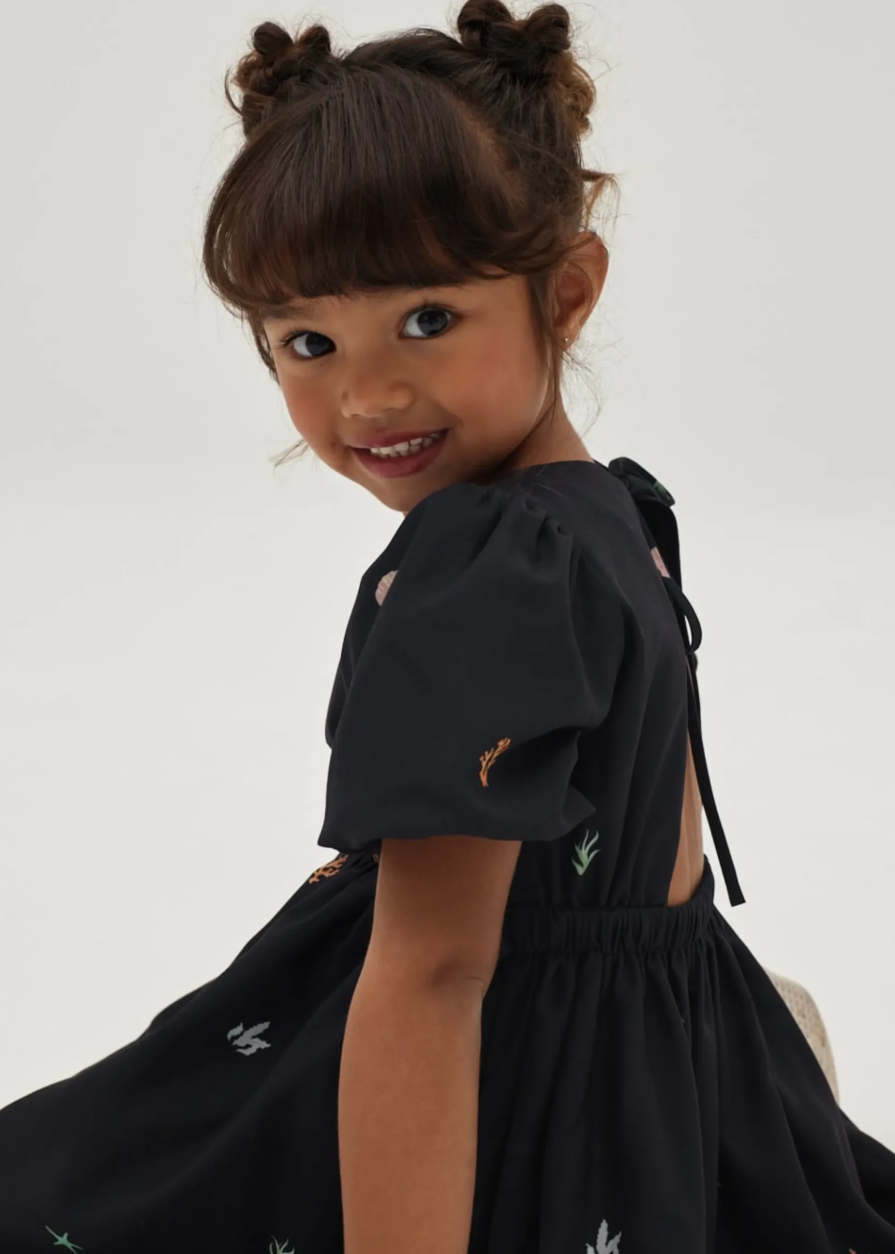 Caraline Back Cut Out Dress in Tidal Daydream