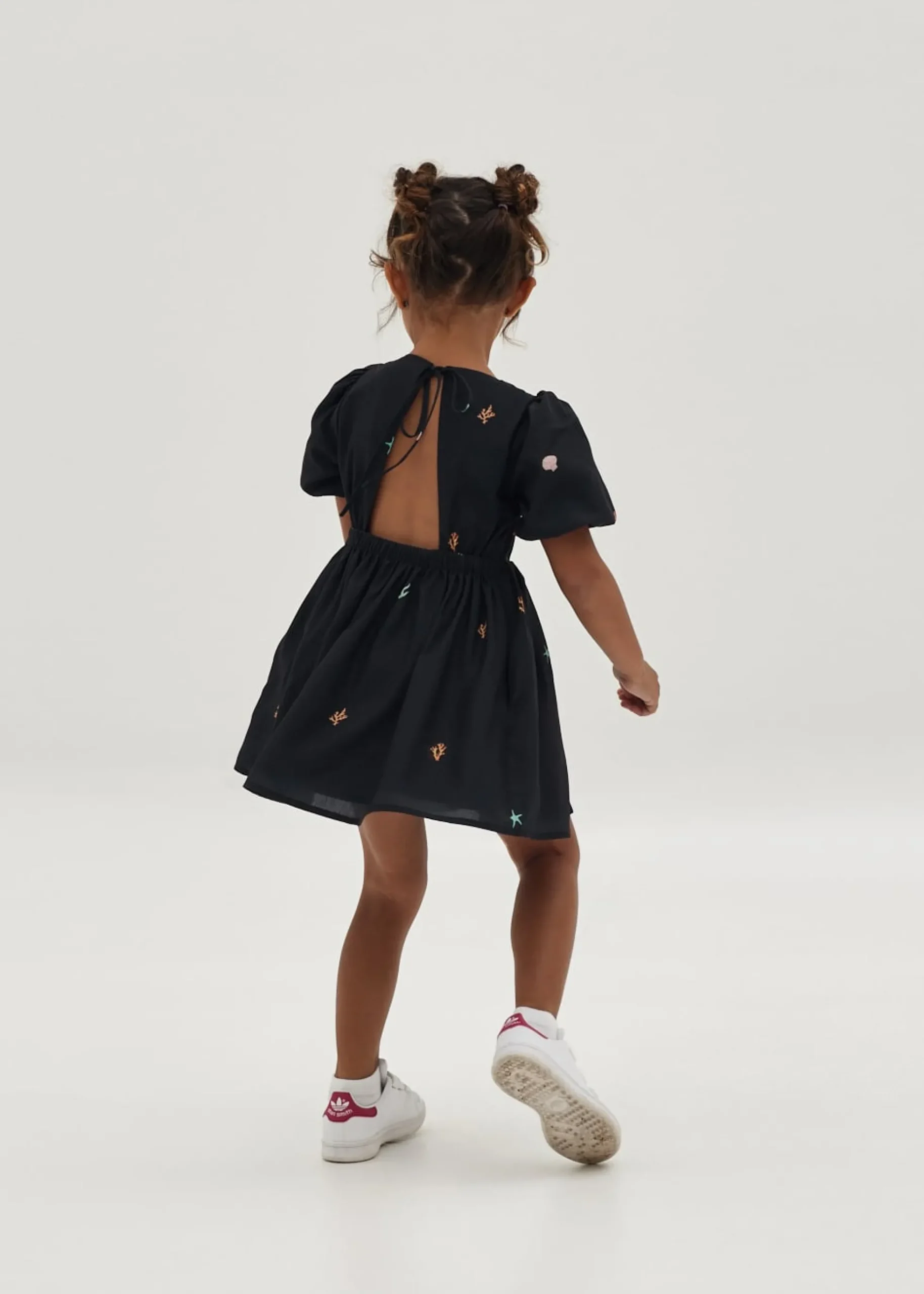 Caraline Back Cut Out Dress in Tidal Daydream