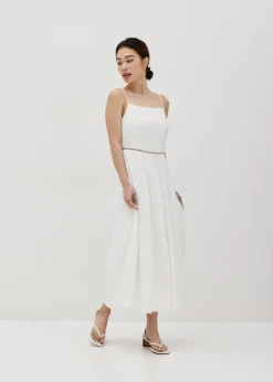 Carla Square Neck Lace Dress