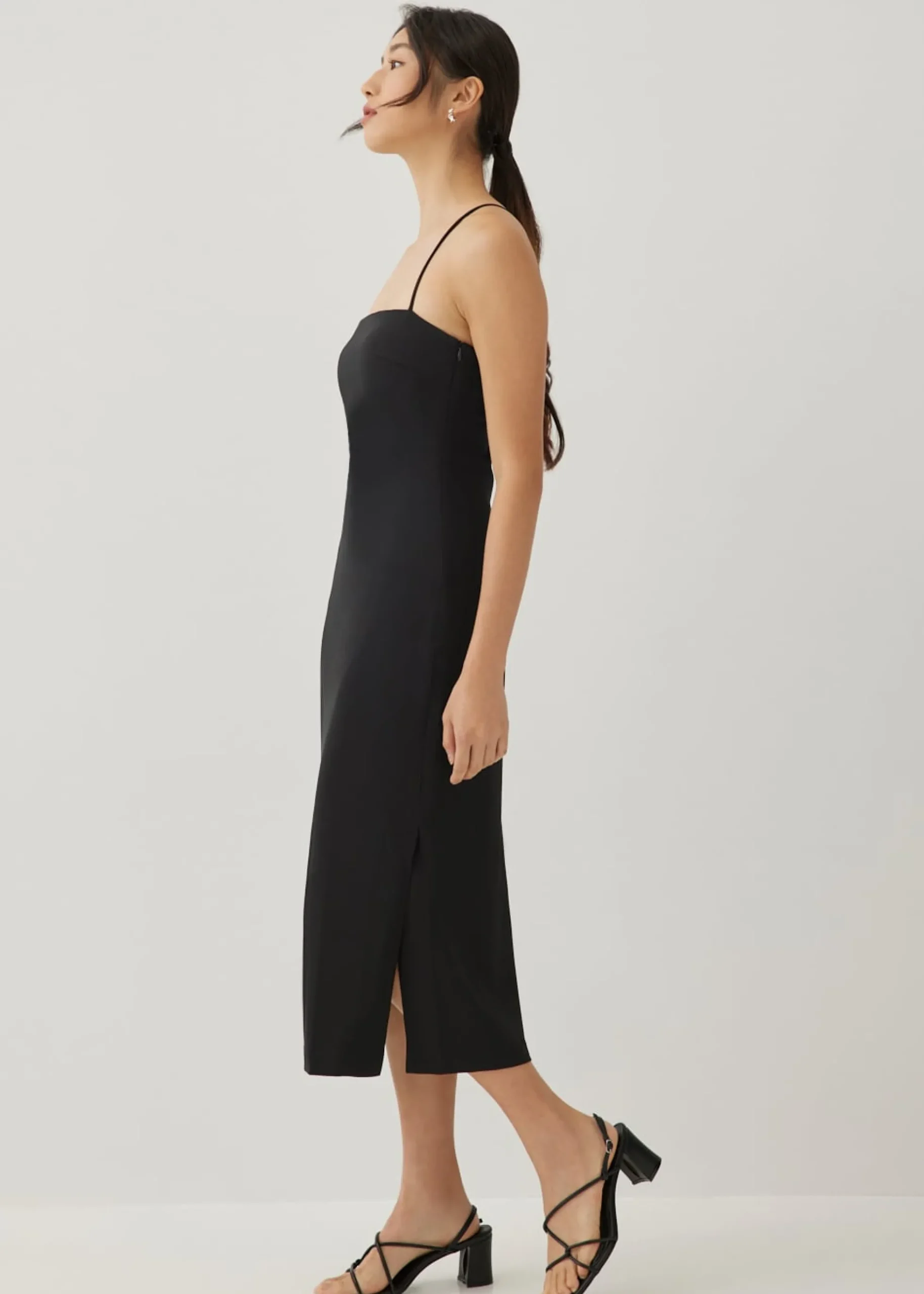 Carlotta Padded Ruched Midi Dress