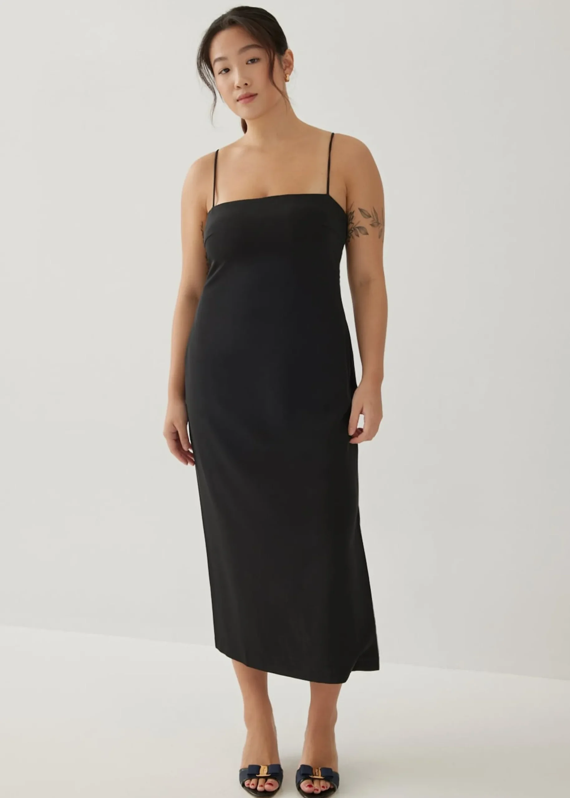 Carlotta Padded Ruched Midi Dress