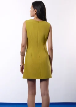 Carrie Structured Drape Shift Mini Dress