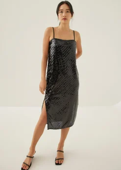 Carter Sequin Column Midi Dress