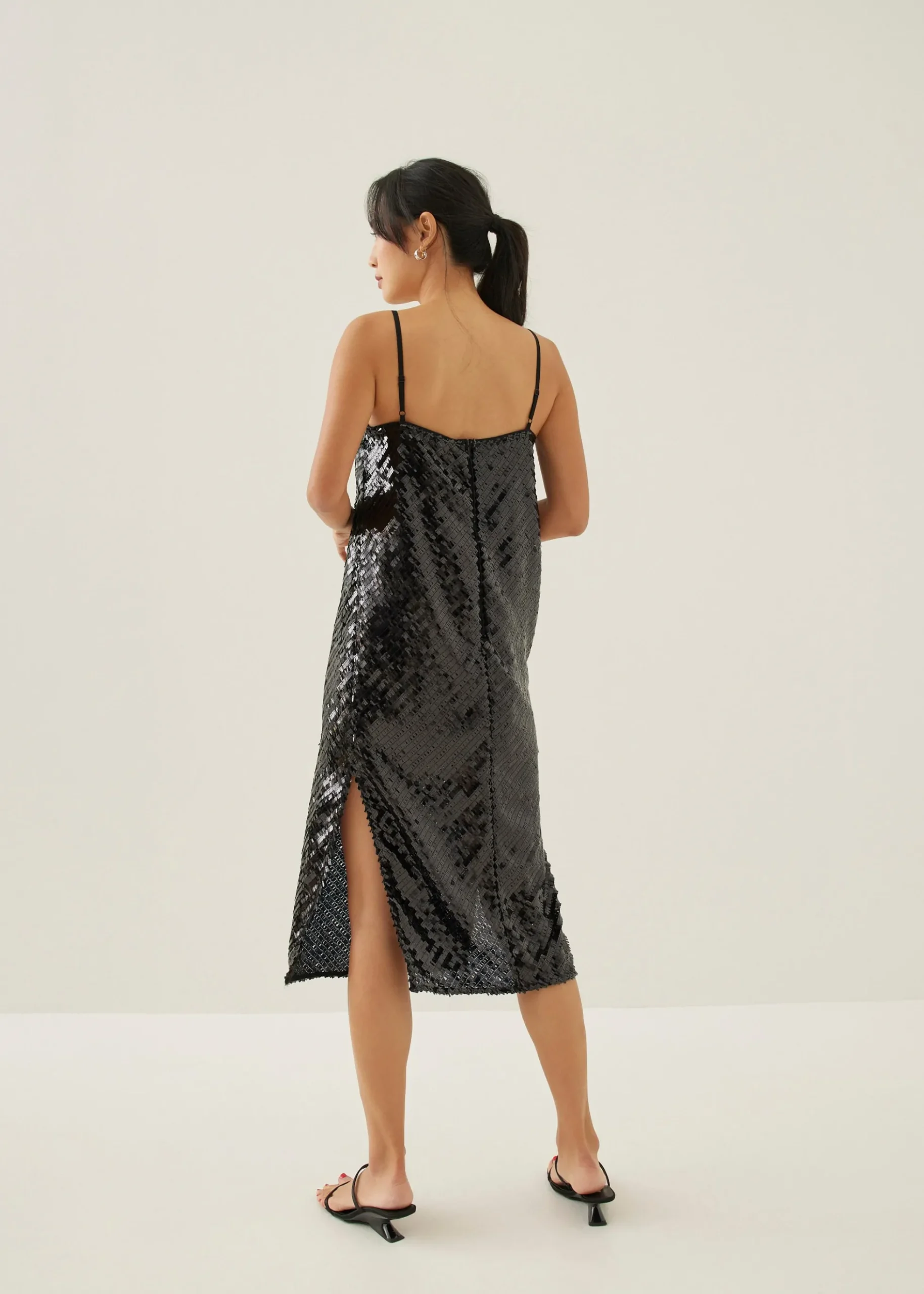 Carter Sequin Column Midi Dress