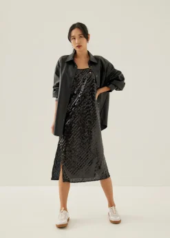 Carter Sequin Column Midi Dress