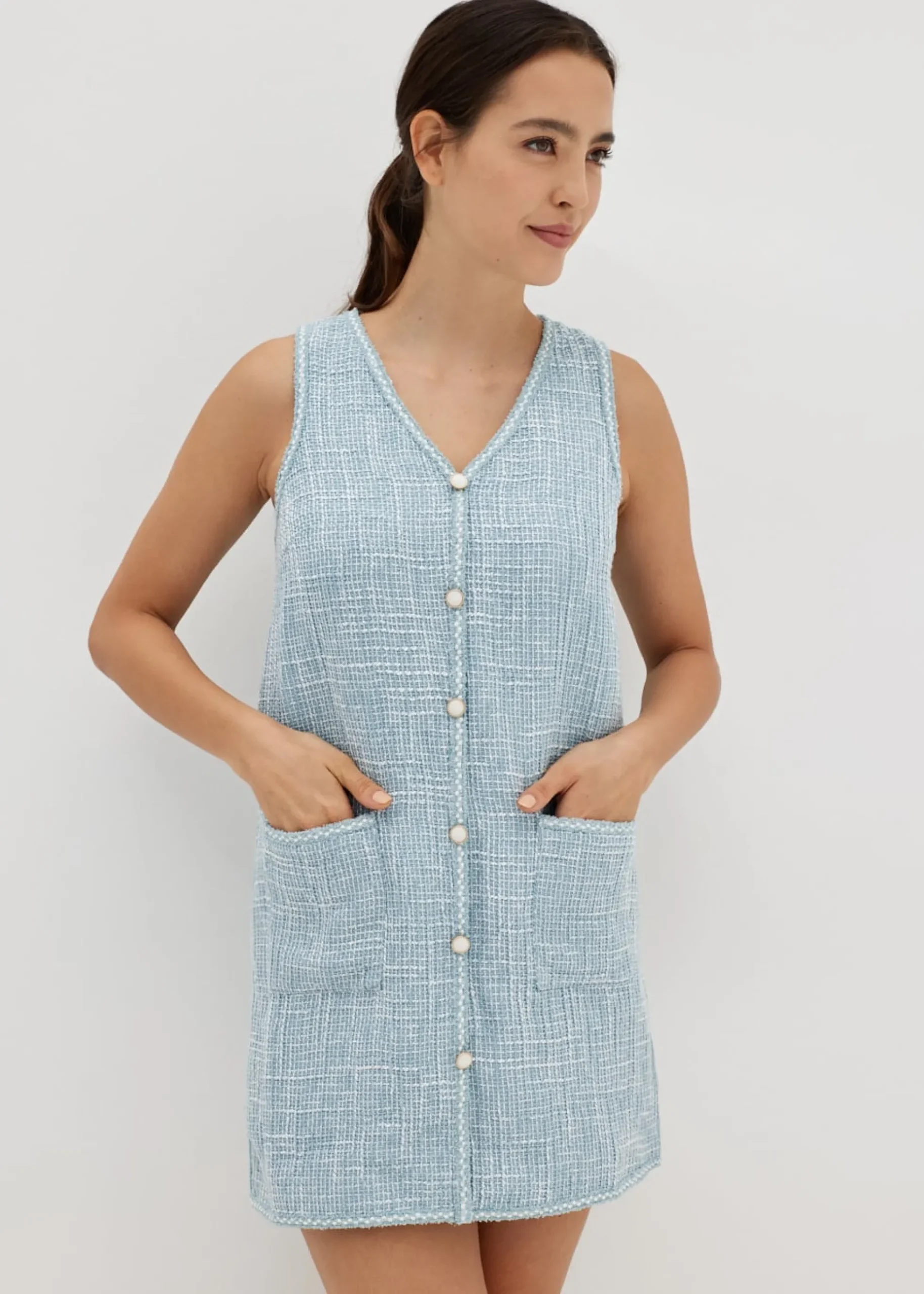 Cayley Tweed Shift Dress