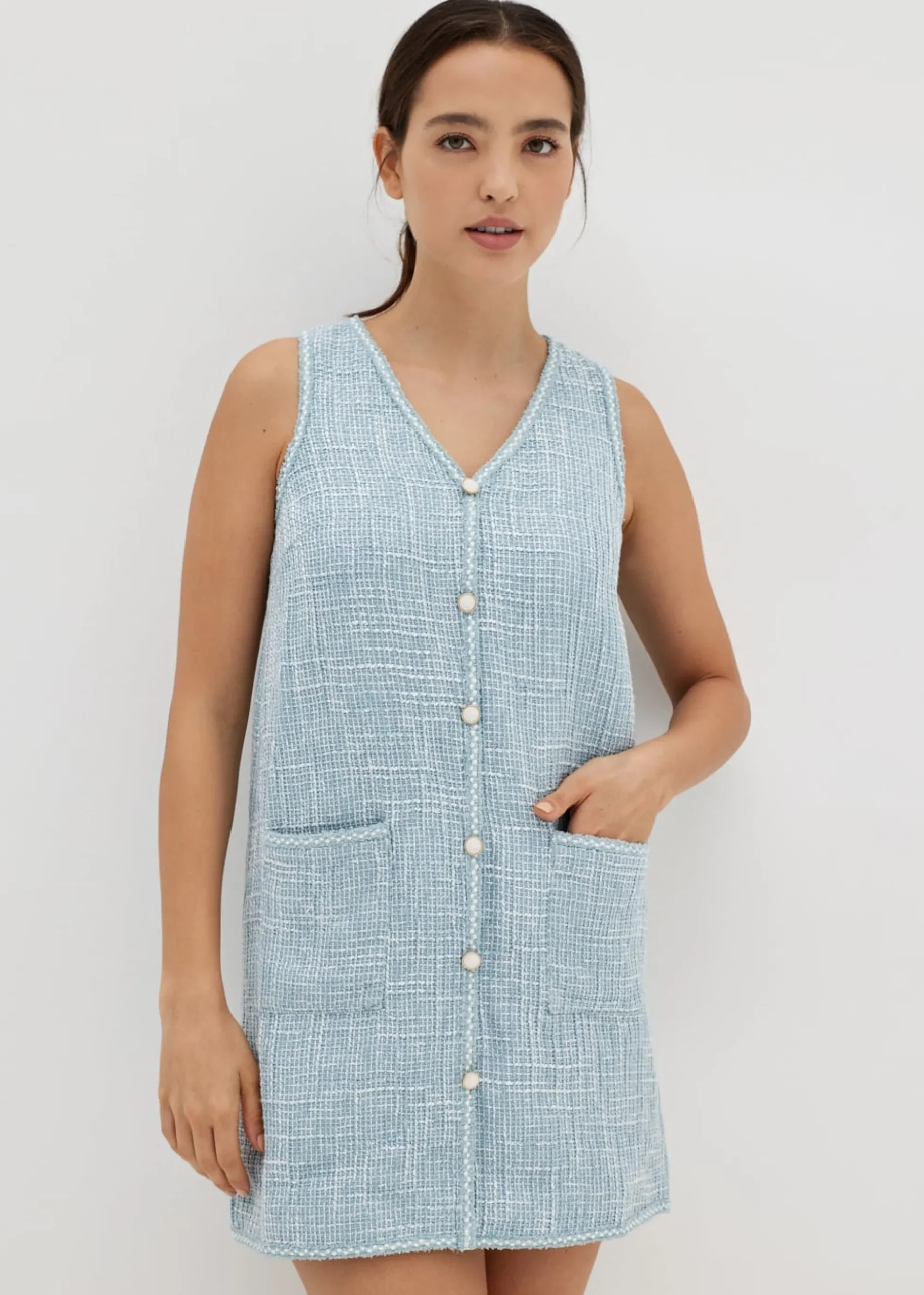 Cayley Tweed Shift Dress