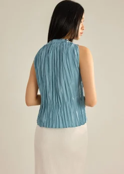 Celeste Crinkled Pleats Top