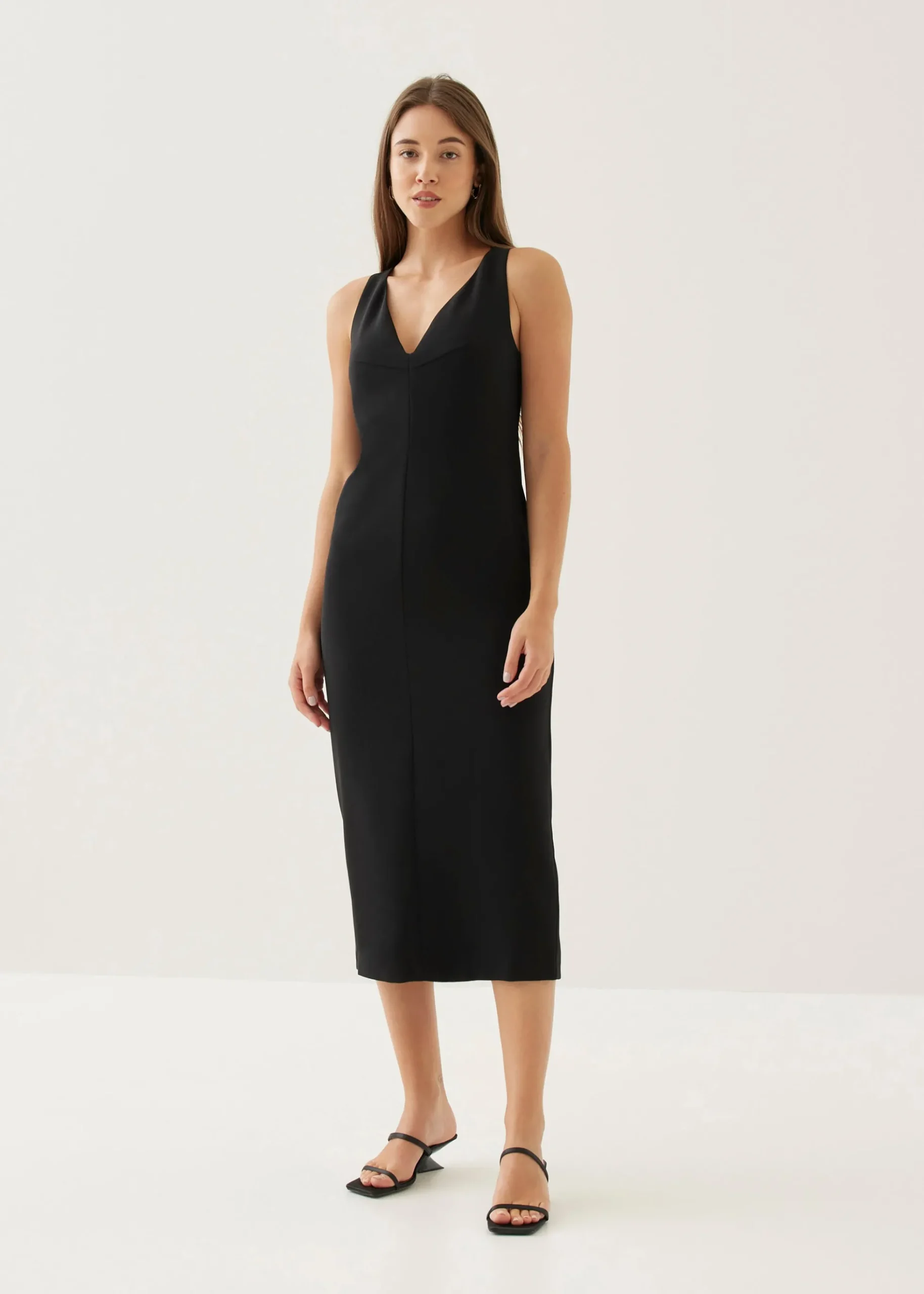 Cera Classic Column Midi Dress