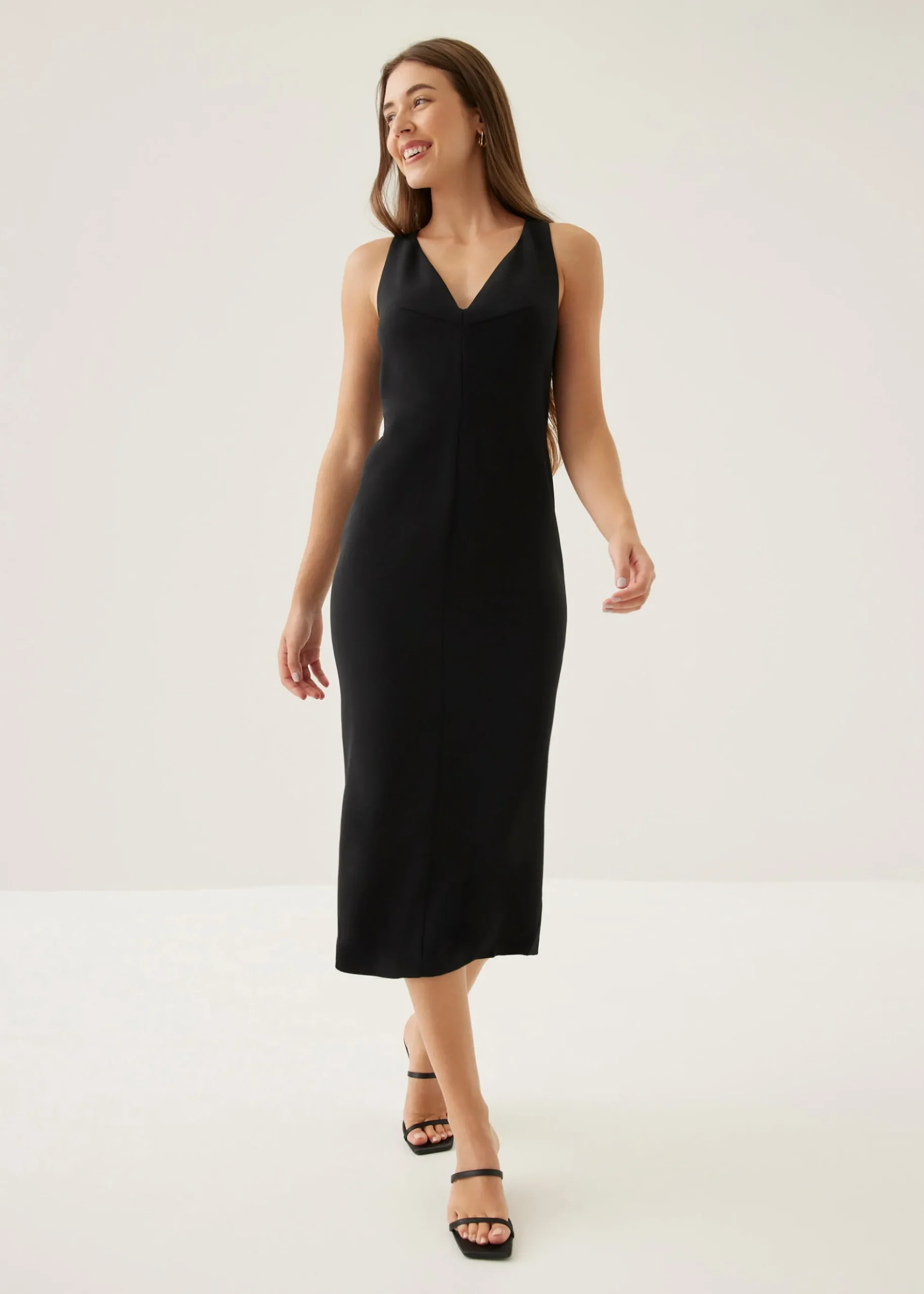 Cera Classic Column Midi Dress