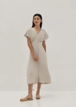 Chaira Linen Button Down Dress