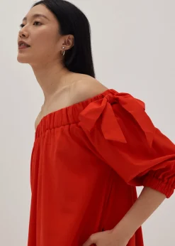 Chantal Elastic Off Shoulder Trapeze Dress
