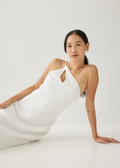 Charlita Linen Column Midaxi Dress