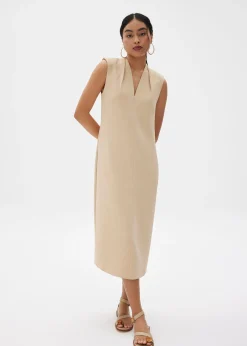 Charlotte V-neck Column Midi Dress