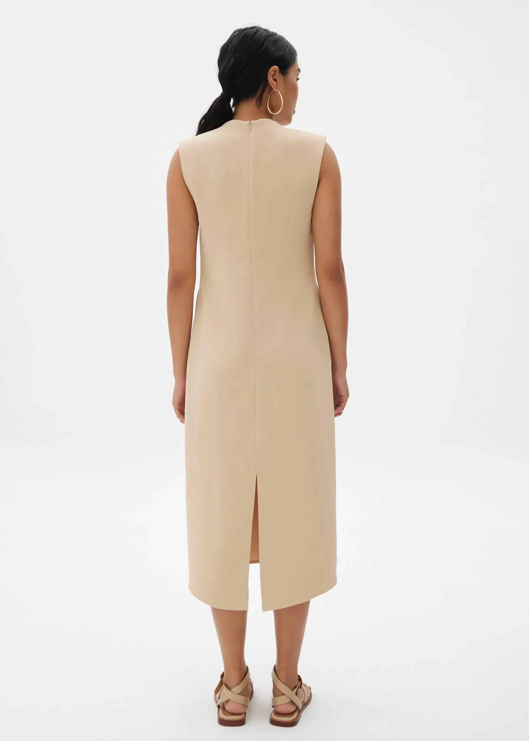 Charlotte V-neck Column Midi Dress