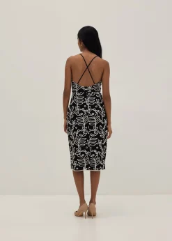 Cherie Padded Contrast Lace Dress