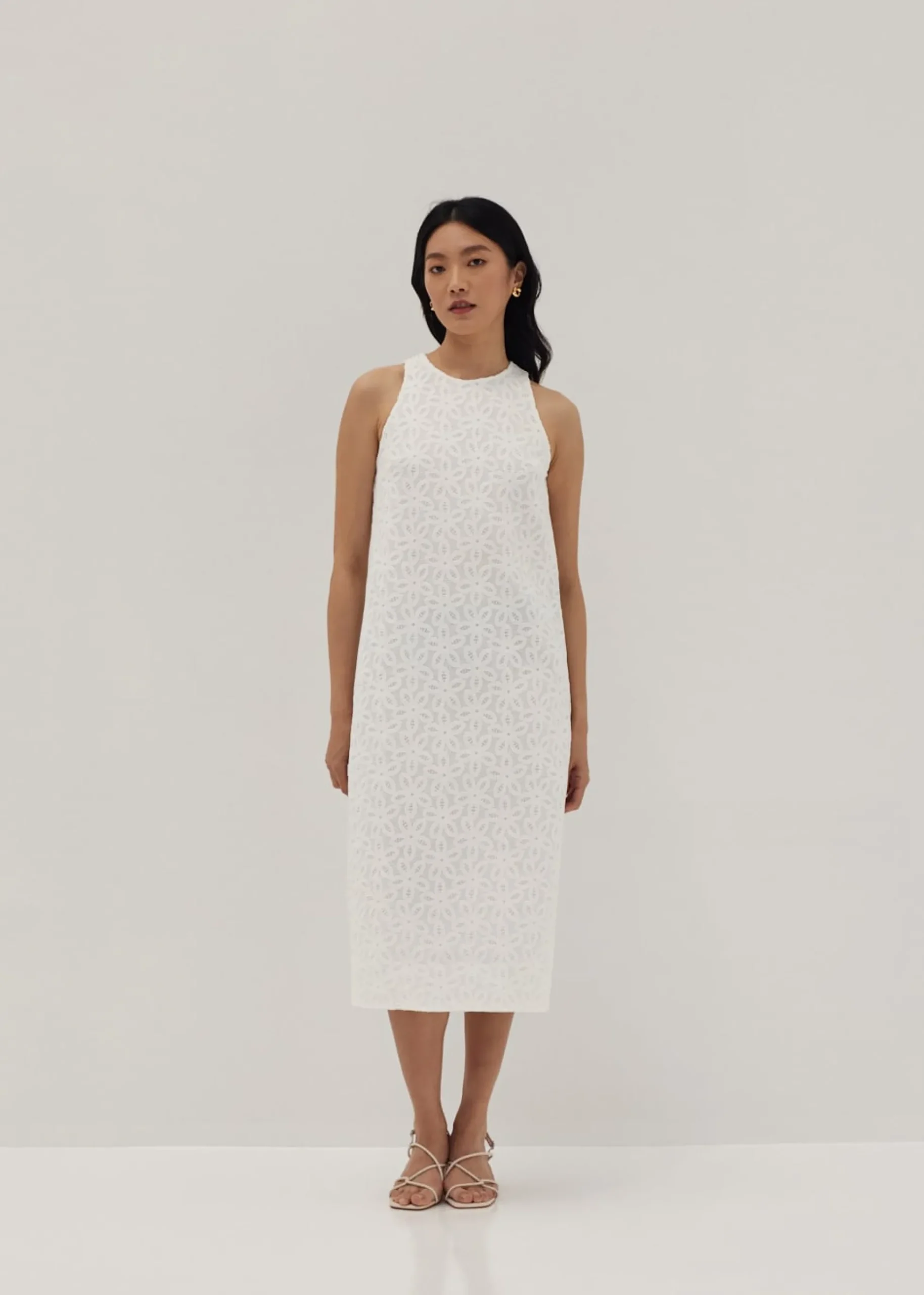 Clover Lace Column Dress
