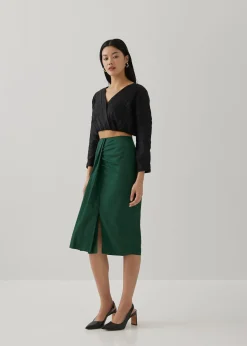 Coeli Elastic Crinkled Wrap Top