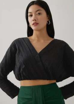 Coeli Elastic Crinkled Wrap Top