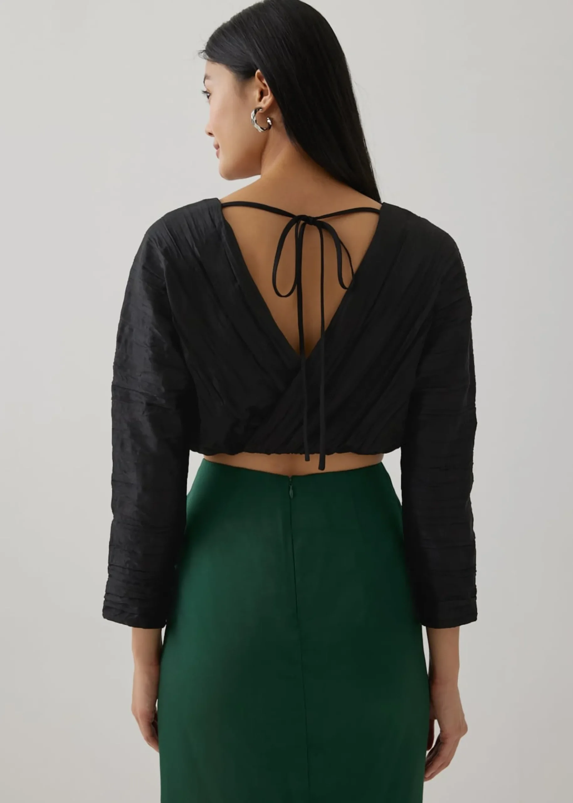 Coeli Elastic Crinkled Wrap Top